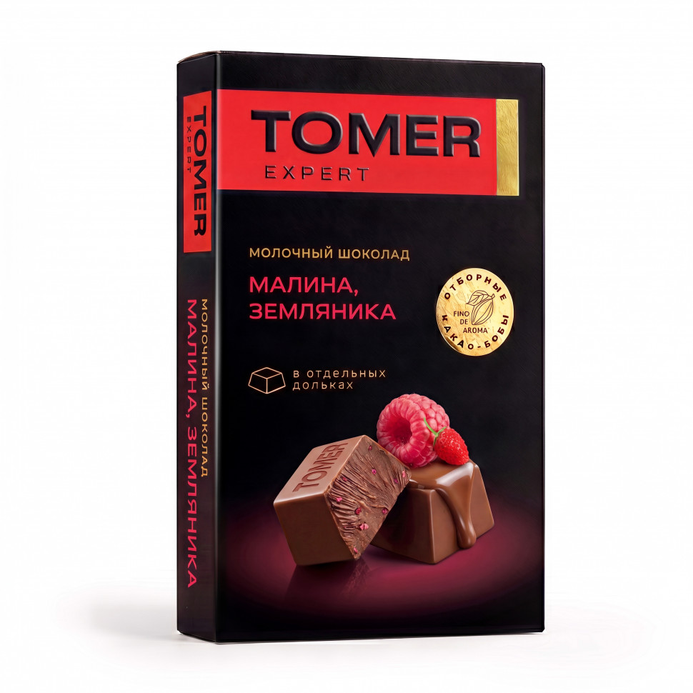  Фабрика Томер   Молочный шоколад Малина-Земляника, 90г  в Коркине