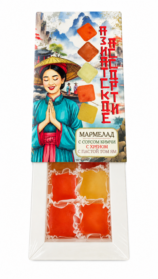 Мармелад Азиатское ассорти(хрен, соус Кимчи, паста Том ям),110г  в Коркине