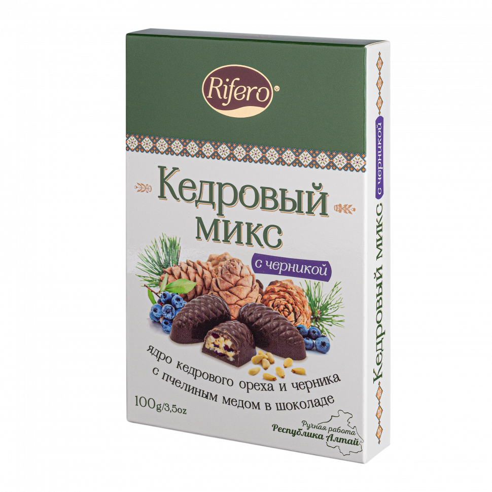  Риф и ко Конфеты "Кедровый микс ЧЕРНИКА" 100г       в Коркине