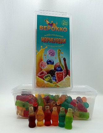 №2 Жевательный мармелад Бутылочки, 250г      в Коркине